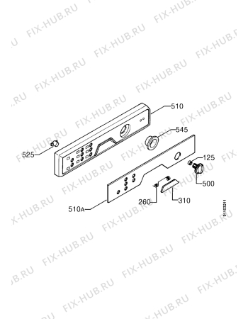 Взрыв-схема посудомоечной машины Aeg FC 5450I-M - Схема узла Command panel 037